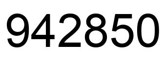 Number 942850 black image