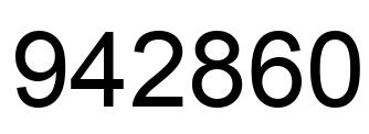 Number 942860 black image