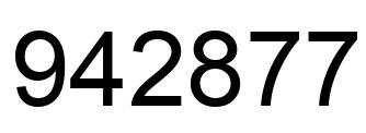 Number 942877 black image