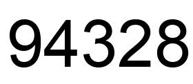 Number 94328 black image