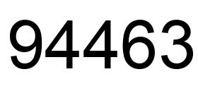 Number 94463 black image
