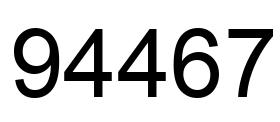 Number 94467 black image