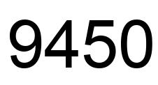 Number 9450 black image