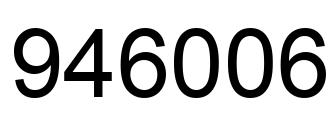 Number 946006 black image