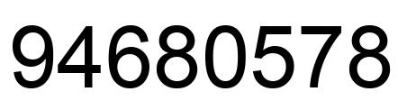 Number 94680578 black image