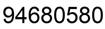 Number 94680580 black image