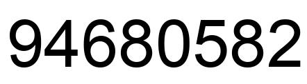 Number 94680582 black image