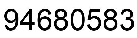 Number 94680583 black image