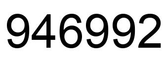 Número 946992 imagen negro