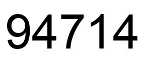 Number 94714 black image