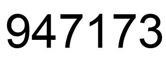 Number 947173 black image