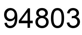 Number 94803 black image