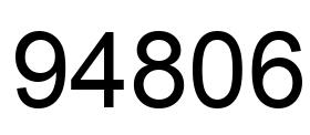 Number 94806 black image