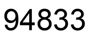 Número 94833 imagen negro