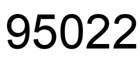 Number 95022 black image