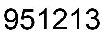 Número 951213 imagen negro