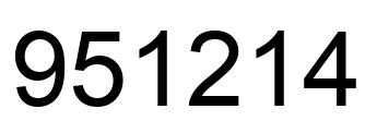 Número 951214 imagen negro