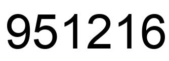Número 951216 imagen negro