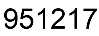 Número 951217 imagen negro
