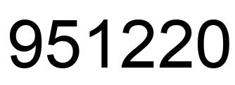 Número 951220 imagen negro