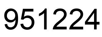 Number 951224 black image
