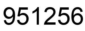 Número 951256 imagen negro