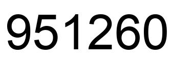 Número 951260 imagen negro