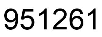 Número 951261 imagen negro