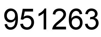 Número 951263 imagen negro