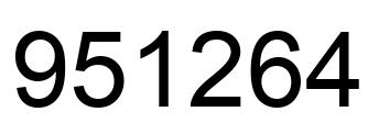 Número 951264 imagen negro