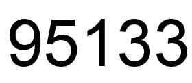 Number 95133 black image