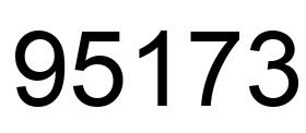 Number 95173 black image