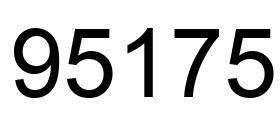 Número 95175 imagen negro