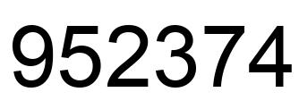 Número 952374 imagen negro