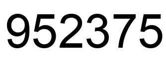 Número 952375 imagen negro