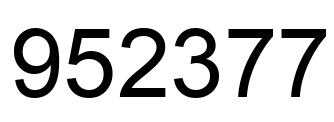 Number 952377 black image