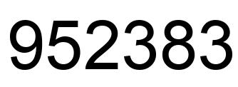 Number 952383 black image