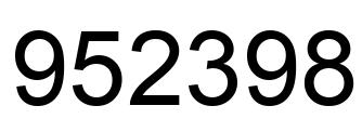 Número 952398 imagen negro