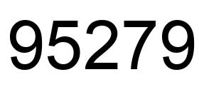 Number 95279 black image