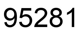 Number 95281 black image