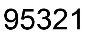 Number 95321 black image