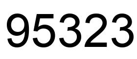 Number 95323 black image