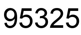 Number 95325 black image