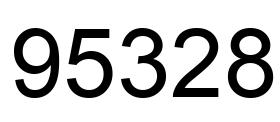 Number 95328 black image
