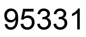 Number 95331 black image