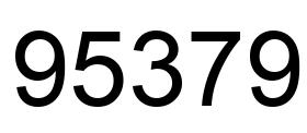 Number 95379 black image