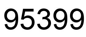 Number 95399 black image