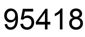 Número 95418 imagen negro