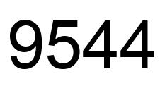 Number 9544 black image