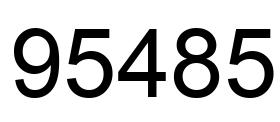 Number 95485 black image